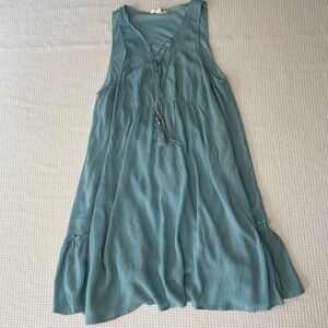 entro Teal Blue Sleeveless Midi Dress